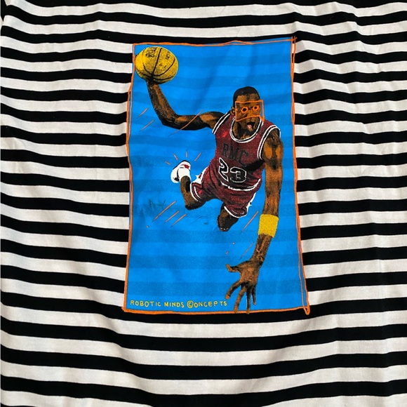 Robotic Minds Concepts Michael Jordan Stripe T-Shirt Medium - Picture 3 of 7
